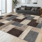 Modern Geometric Patchwork Indoor Area Rug by Unknown