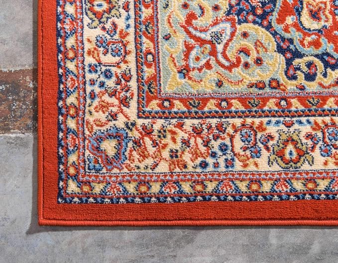 Unique Loom Reza Collection Traditional Persian Style Area Rug, 5 x 8 ft - Image 8