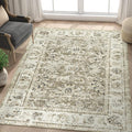 jinchan Fiora Washable Area Rug 4x6 Ultra-Thin Low Pile Non Slip Stain by JINCHAN