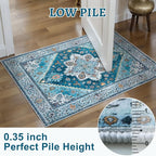 Tangsoo Blue 2x6 Washable Runner Rug - Image 4