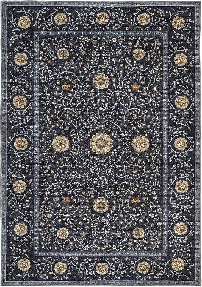 GarveeHome Boho 5x7 Area Rug for Bedroom, Floral Vintage Rugs for Living Room - Image 4