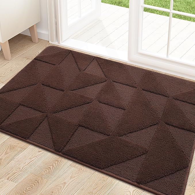 OLANLY Door Mats Indoor, Dirt Resist, Entrance Washable Mat, Low-Profile Inside by OLANLY