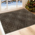 COSY HOMEER Plaid Door Mat 24" x 36", Dirt Trapper Entryway Rugs, Non-Slip by COSYHOMEER