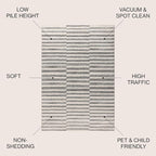 JONATHAN Y Lyla Offset Stripe Gray/Cream Indoor Area Rug, Contemporary - Image 2