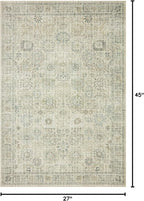 Loloi Skye Collection 2'-3" x 3'-9" Accent Rug in Natural / Sage - Image 2