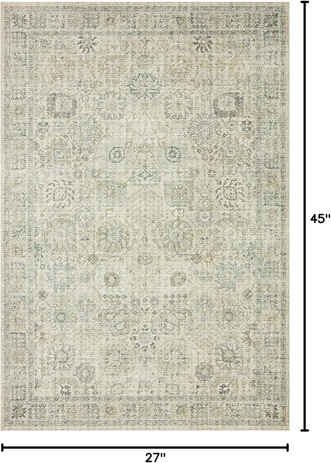Loloi Skye Collection 2'-3" x 3'-9" Accent Rug in Natural / Sage - Image 2
