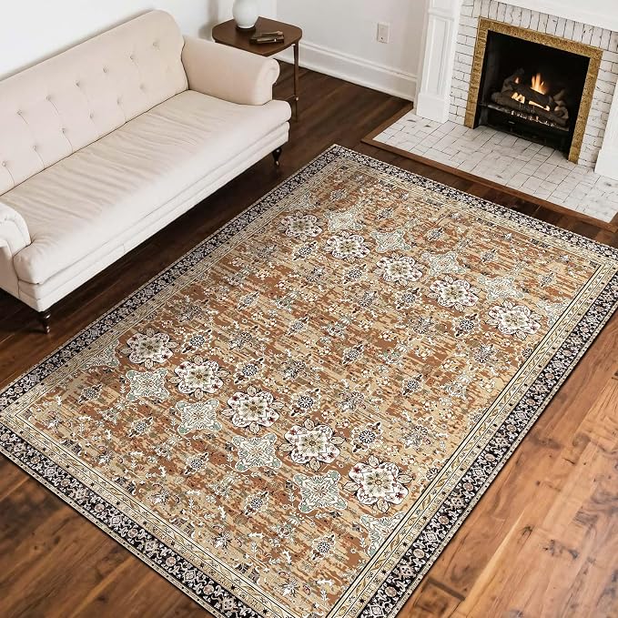 VEVOR 8 x 10 Area Rug, Washable Rug Non-Slip and Tear-Resistant Soft Carpet Pet by VEVOR