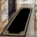 Greek Key Runner Rug for Entryway, Meander Pattern Fade Resistant Home Decor by Unknown