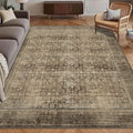 Washable Area Rug 6' x 9' Vintage Traditional Persian Mat by Unknown