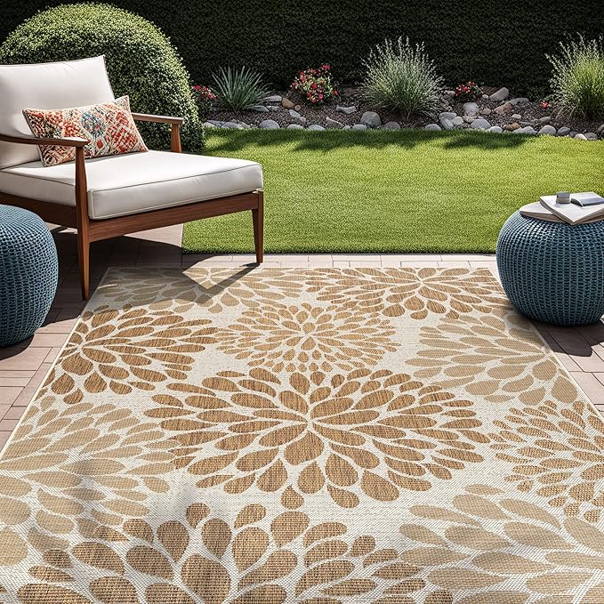 Beverly Rug Outdoor Rug 9x12 Modern Exotic Tropical Leaf Area Rugs - Image 7