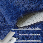 Andency Navy Soft Area Rugs for Living Room Bedroom, 4x6 Fluffy Shaggy Bedside - Image 4