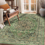 4x6 Area Rug for Bedroom Machine Washable Low Pile Vintage Distressed Rugs by NakedCloud