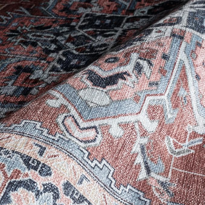 Fame Rugs Turkish Rug. Washable Vintage Oriental Antique Inspired Traditional - Image 7