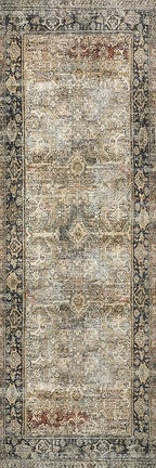 Loloi Layla Collection LAY-03 Olive/Charcoal 2'-6" x 7'-6" .13" Thick Runner Rug - Image 8