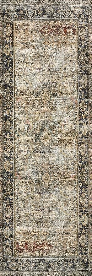 Loloi Layla Collection LAY-03 Olive/Charcoal 2'-6" x 7'-6" .13" Thick Runner Rug - Image 8