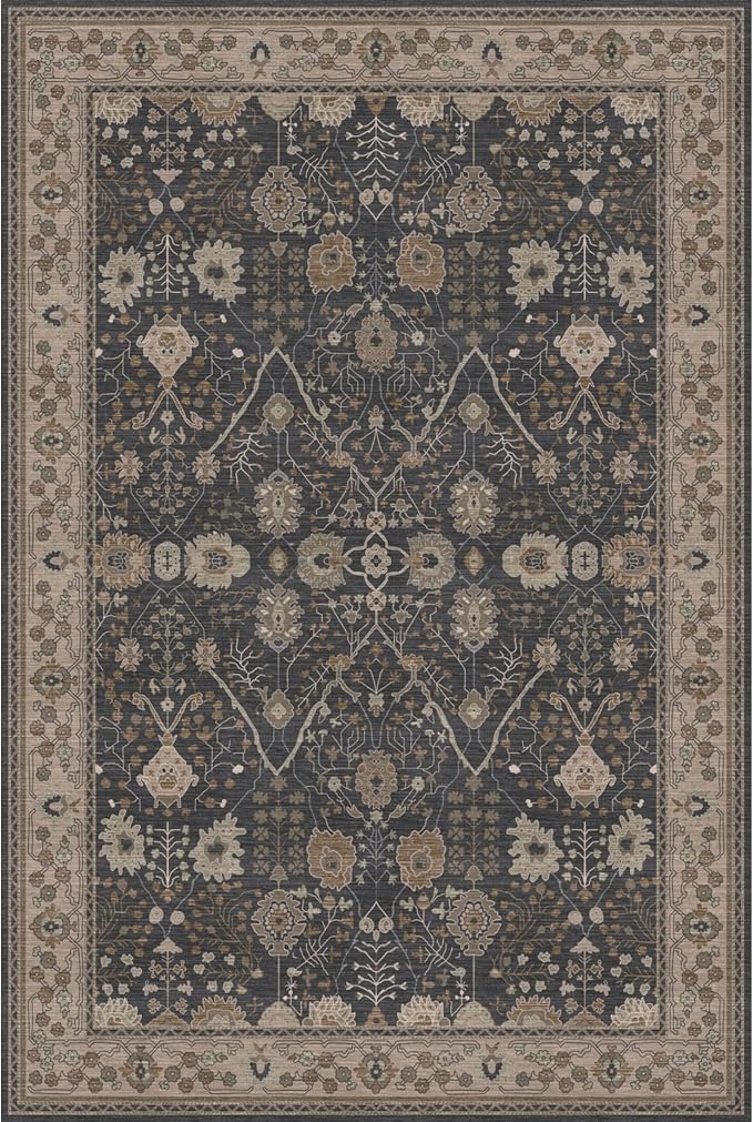 Kuden 9x12 Large Area Rug, Machine Washable Area Rug by KudenRugs