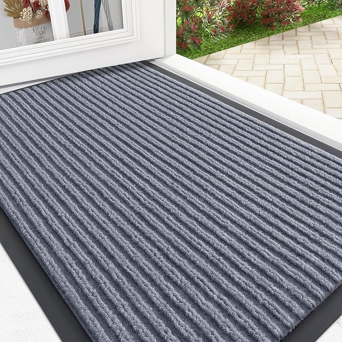 OLANLY Front Door Mat Indoor Outdoor Entrance, Waterproof Heavy Duty Doormat by OLANLY