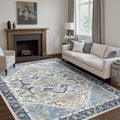 5x7 Area Rug Machine Washable Boho Rug by BAVNI
