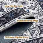 Area Rug 5x7, Boho Vintage Oriental Washable Rugs, Collapsible Area Rug - Image 6