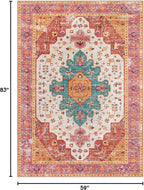 Moynesa Ultra-Thin Washable Vintage Area Rug - Image 2