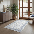 Bavni 3x5 Area Rug for Living Room Bedroom, Washable Boho Print Vintage by BAVNI