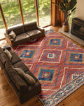 Area Rug 10x14 Rug Machine Washable Non-Slip Low Pile Print Pattern Western Rug by BESTSWEETIE