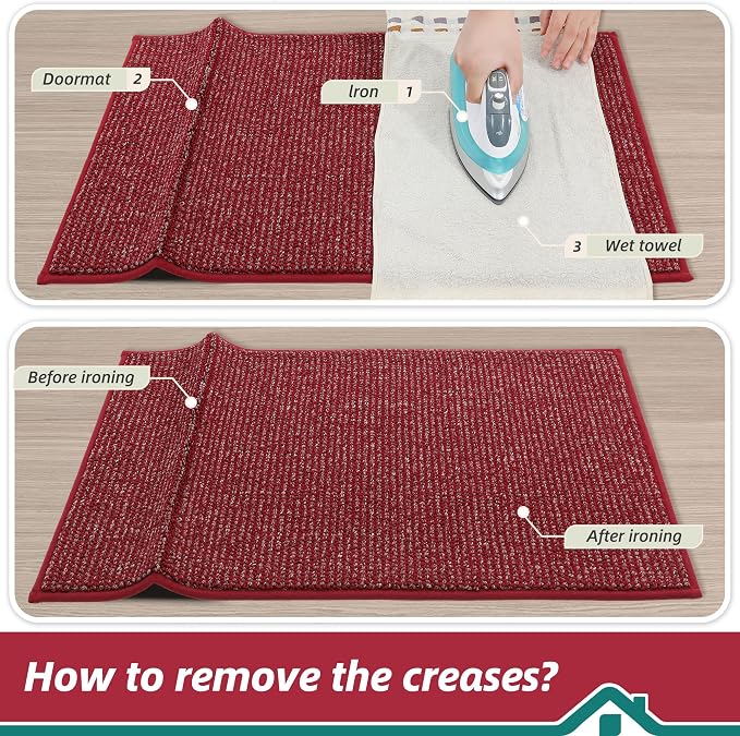 BEQHAUSE Dirt Trapper Door Mat 32" x 48", Non-Slip Washable Doormats Entrance - Image 9
