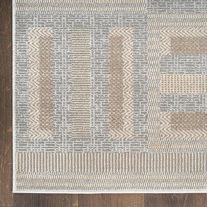 Nourison Home Nordic Grey Multicolor 4' x 6' Scandinavian Area Rug - Image 7