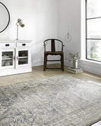 Loloi Teagan Collection TEA-04 Sky/Natural 2'-8" x 13' Runner Rug, Soft Neutral by Loloi