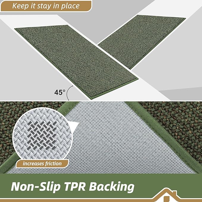 BEQHAUSE Dirt Trapper Door Mat 17" x 30", Non-Slip Doormats Washable Entryway - Image 6