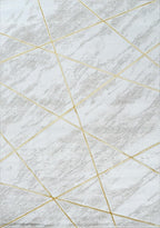 GLORY RUGS Area Rugs Marble 5x7 Cream Gold Carpet Modern Abstract Rug Living - Image 2