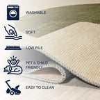 JONATHAN Y Machine Washable Cream/Green Indoor Area Rug 3X5 ft, Cirkel - Image 5