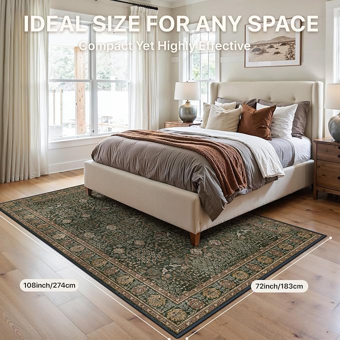 Bavni Area Rugs 6x9- Washable Rug Lightweight Non-Slip, Ultra Thin Low Pile - Image 9