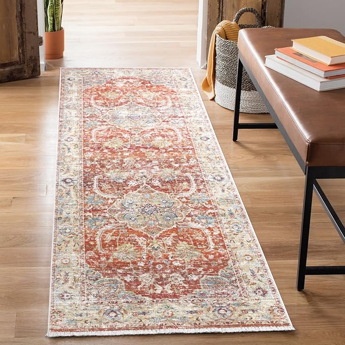 Bloom Rugs Caria Washable Non-Slip 12 ft Runner by BloomRugs