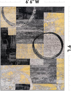 Rugshop Contemporary Circle Design Area Rug, Fade-Resistant Carpet - Image 2