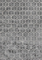 Rugs.com Lattice Trellis Collection Rug – 10' x 14' Gray Low-Pile Rug Perfect - Image 2