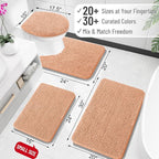 OLANLY Toilet Rugs U-Shaped 24x20, Extra Soft Absorbent Chenille Contour - Image 2
