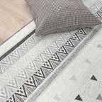 Alfa Rich 7x10 Gray Off White Washable Area Rugs - Image 6