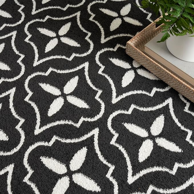 Nourison Home Nourison Essentials Black Ivory 8' x 10' Area Rug - Image 6