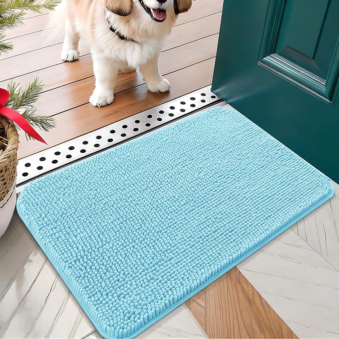 OLANLY Dog Door Mat for Muddy Paws 24x16, Absorbs Moisture and Dirt, Absorbent by OLANLY