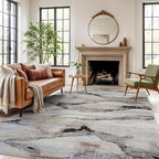 Rugshop Contemporary Gray Striated Area Rug Durable, Kid & Pet Friendly 7' 10" - Image 8