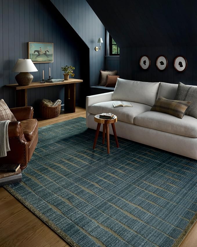 Loloi Chris Loves Julia Calvin Collection CLV-02 Ocean/Olive 2'-7" x 10'-0" by Loloi
