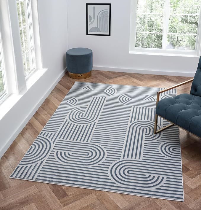 Annabel Modern Geometric Area Rug by RUGGERRUGS