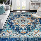Easy-Going Area Rug 5x7 Washable Boho Rugs by Easy-Going