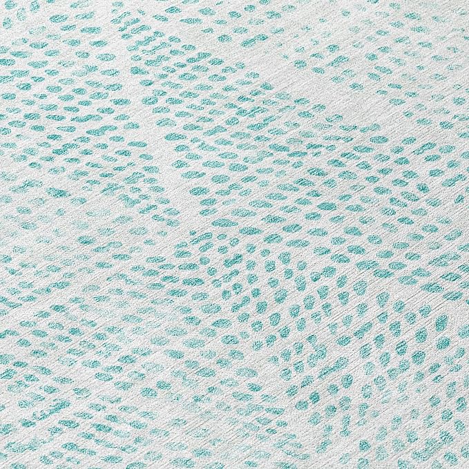 Addison Rugs Chantille ACN591 Aqua 5' x 7'6" Indoor Outdoor Area Rug, Easy Clean - Image 5