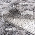 Beglad Fluffy Large Area Rugs 6x9 Feet, Modern Minimalist Style Shag Fuzzy Rugs - Image 5