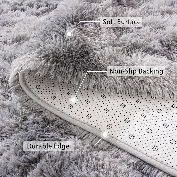 Beglad Fluffy Area Rugs 4x6 Feet, Modern Minimalist Style Shag Rugs, Non-Slip - Image 5