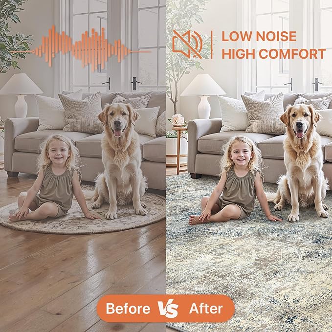 GENIMO Washable Area Rugs for Living Room, 9x12 Modern Non Slip Rugs, Low Pile - Image 3