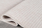 Beverly Rug Easy Jute Off White Rug 5x7 Solid Washable Durable Outdoor Indoor - Image 8