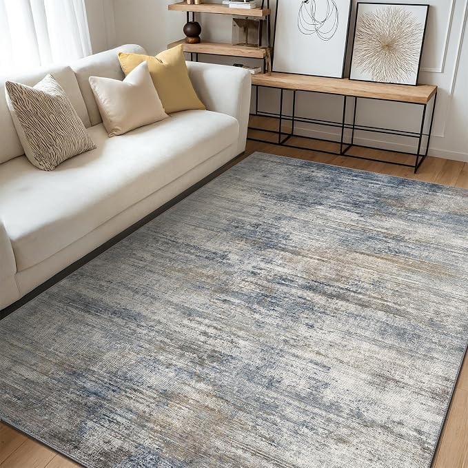GENIMO Washable Area Rugs for Living Room, 8x10 Modern Non Slip Rugs, Low Pile by GENIMO